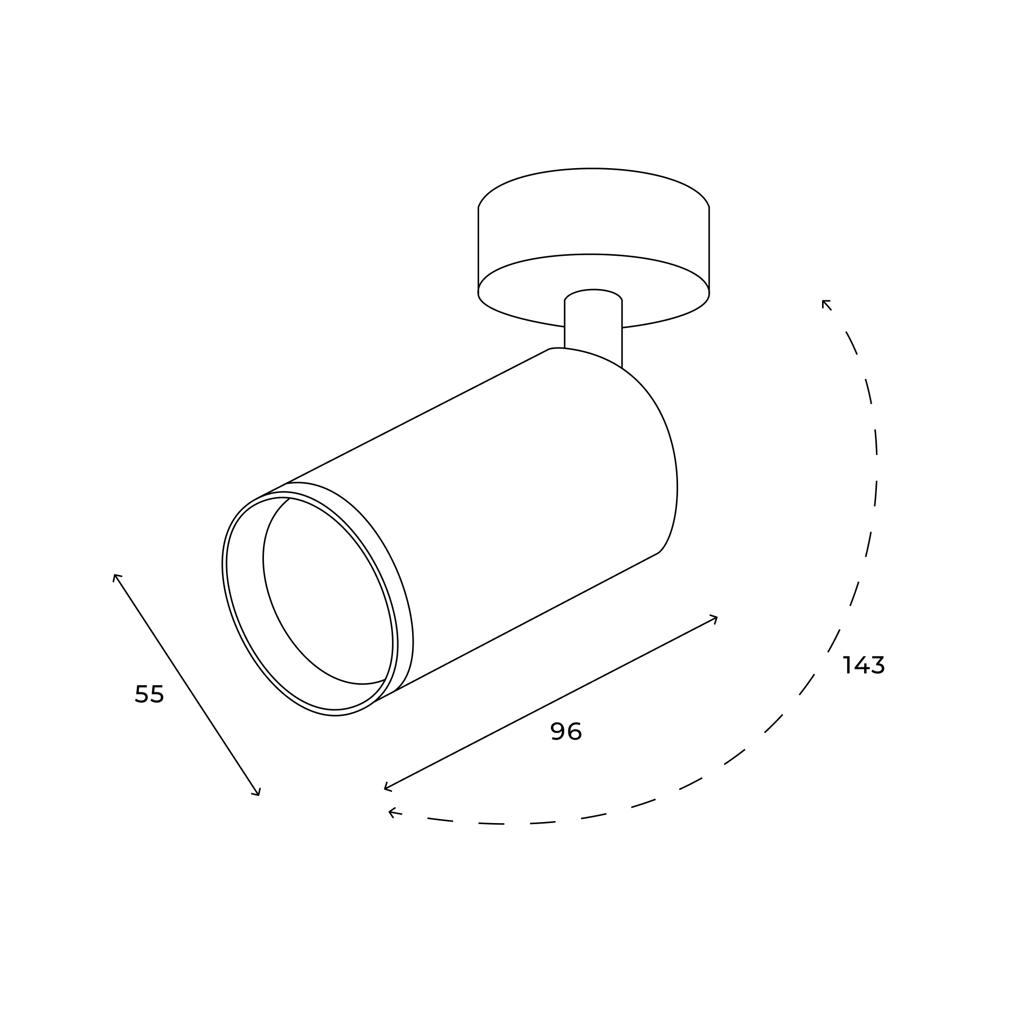 точечный светильник hesby focus hsbl_0116 ip20, 50вт, gu10, белый
