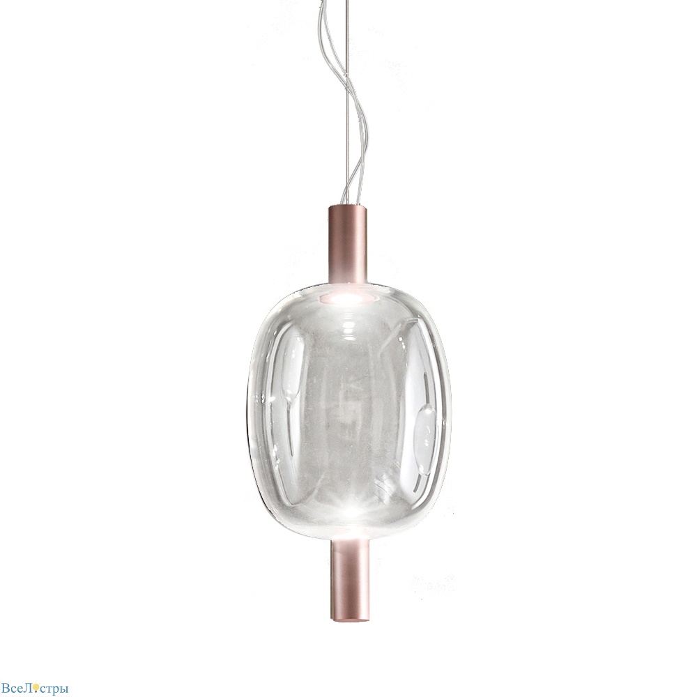 подвесной светильник vistosi riflesso sp 2 clear/copper sprefl2crra
