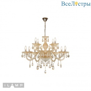 Подвесная люстра iLamp Asia 81072-8+4 WH