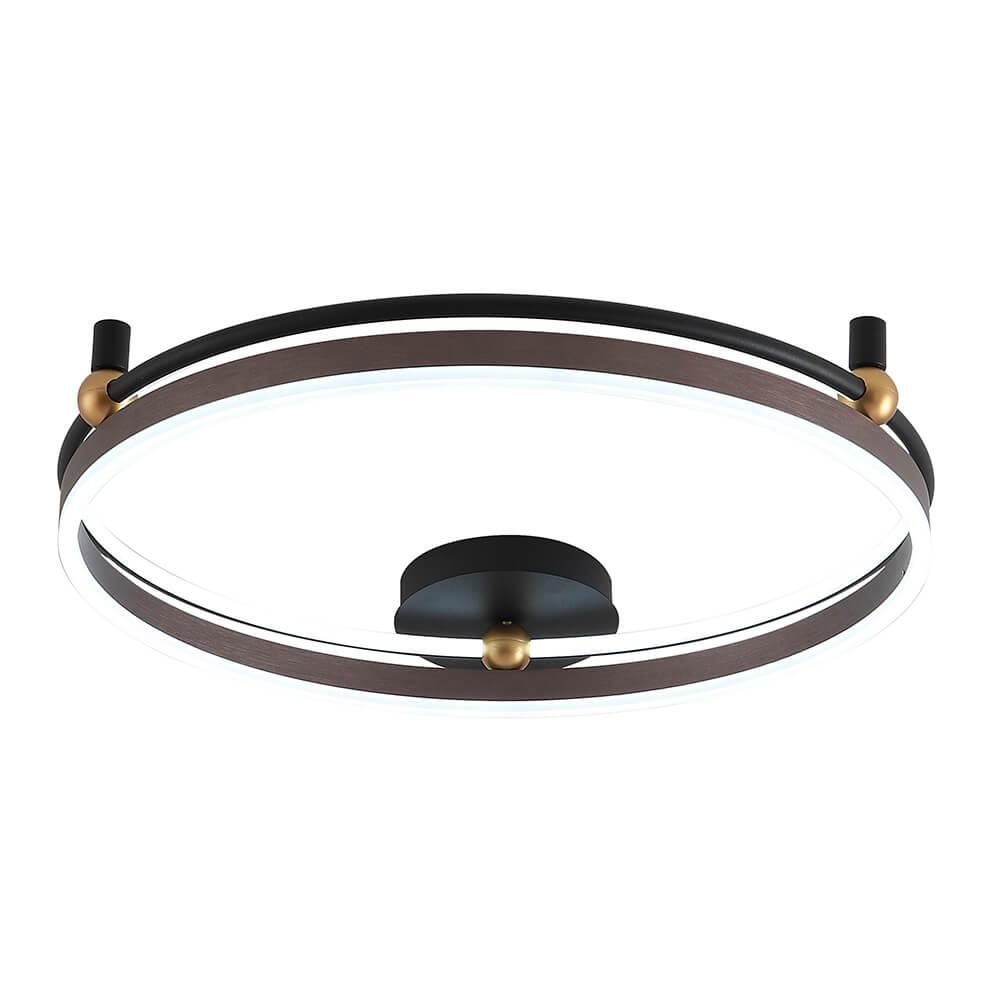 потолочный светодиодный светильник crystal lux fernando pl72w led coffee/black