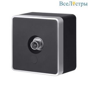 ТВ-розетка оконечная Werkel Gallant (черный с серебром) W5083034 4690389164750 a051156