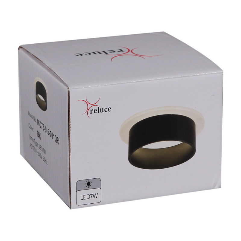 точечный светильник reluce 16075-9.5-001qr smd7w bk