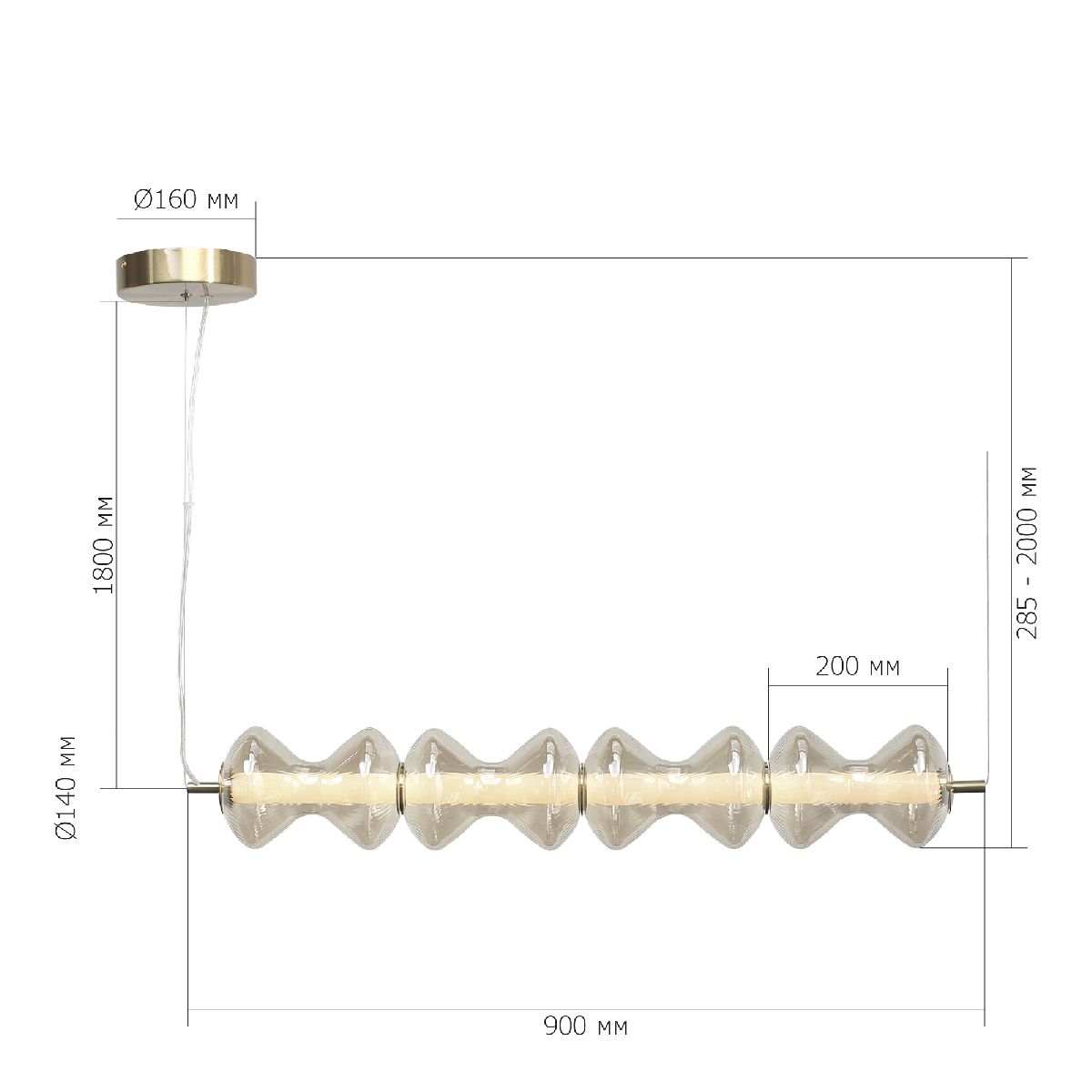 подвесной светильник st luce spine sl6136.223.01