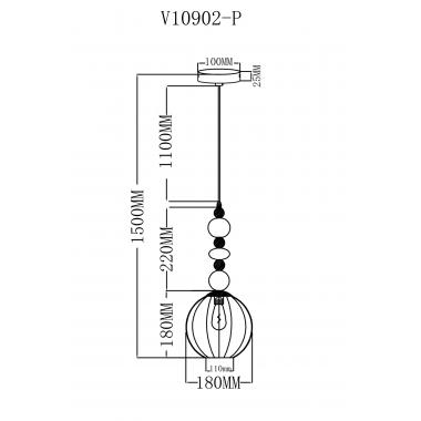 подвесной светильник moderli charm v10903-p