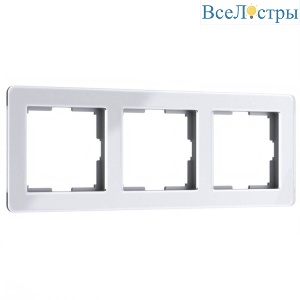 Рамка на 3 поста Werkel Acrylic белый 4690389184871 W0032701