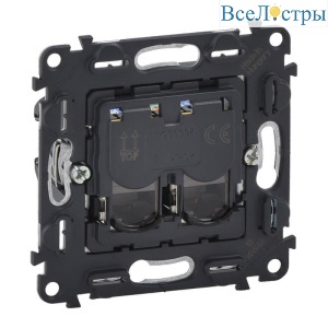 Информационная розетка RJ45 двойная Legrand Valena Мех In Matic Life 5 кат UTP 753041