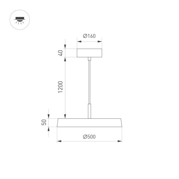подвесной светильник arlight sp-elegant-r500-37w warm3000 033922