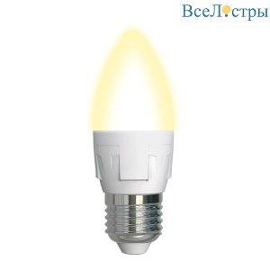 Лампа светодиодная (UL-00002414) Uniel E27 7W 3000K матовая LED-C37 7W/WW/E27/FR PLP01WH