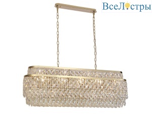 Подвесная люстра Newport Tiffany 8530/120 C oval gold polished М0070717