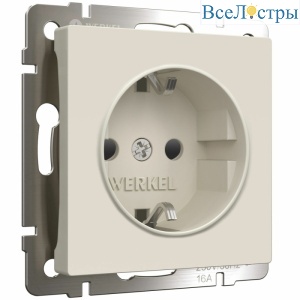 Розетка с заземлением и шторками Werkel 4690389184741 W1171162