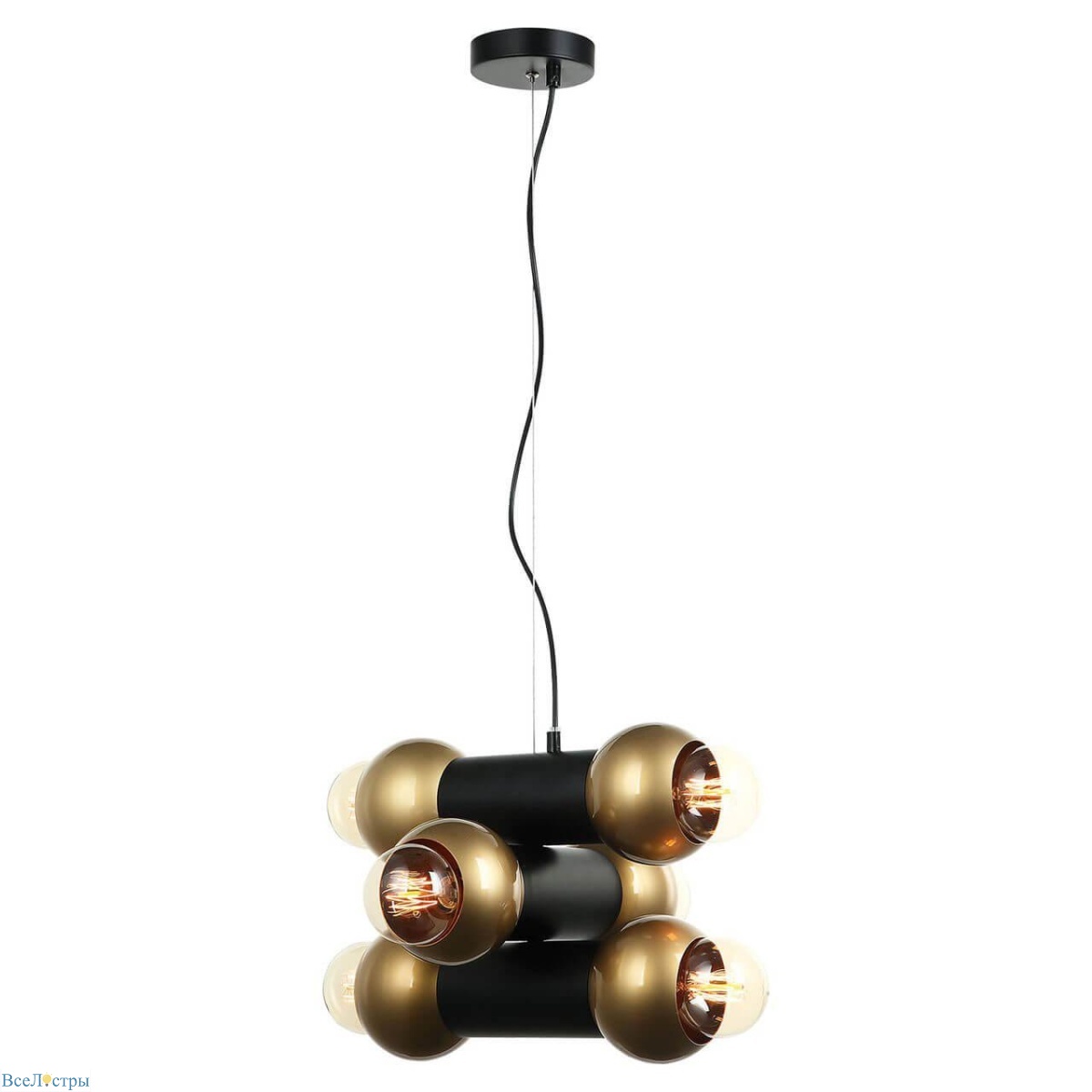 подвесная люстра lussole truman loft lsp-8146