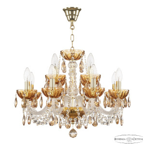 Подвесная люстра Bohemia Ivele Crystal 5402/8+4/195 G Amber/M-1H K721