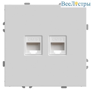 Розетка компьютерная 2-местная RJ-45 Stekker RST00-5111-01 Эмили 49874