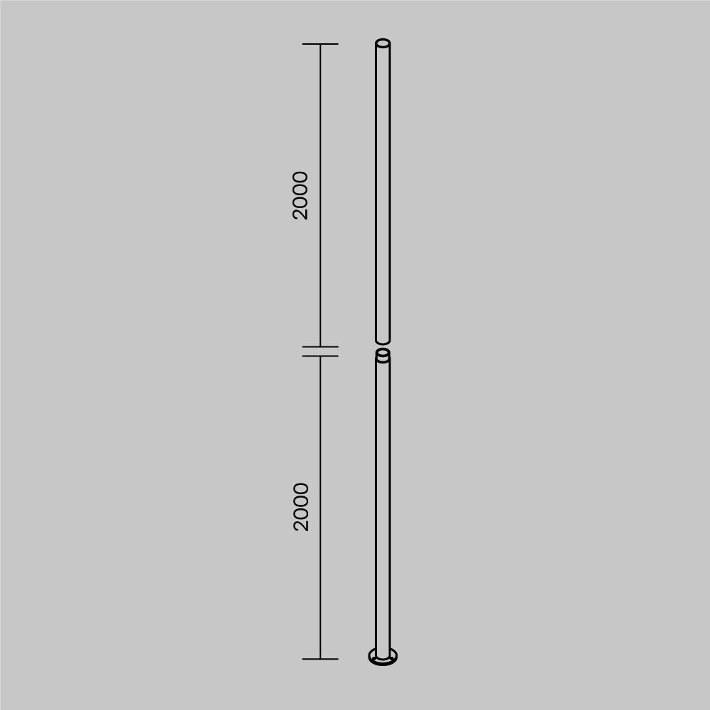 столб для паркового светильника maytoni pillar o473p-gf