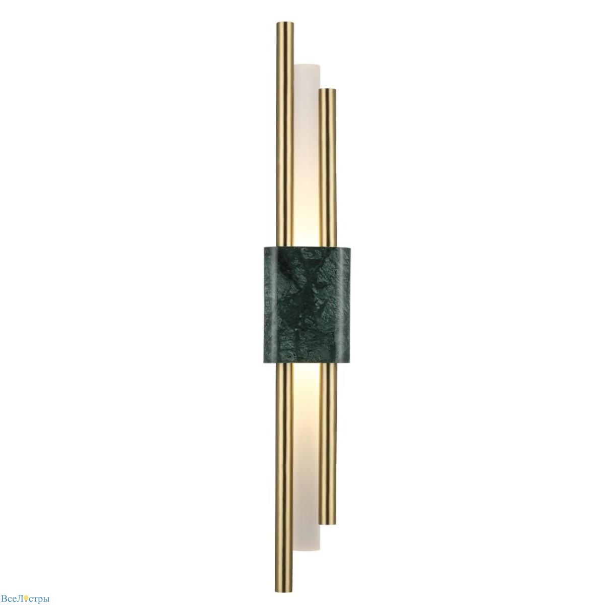 настенный светодиодный светильник crystal lux carta ap6w led green/brass