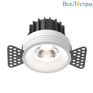 Встраиваемый светодиодный светильник Maytoni Round DL058-12W4K-TRS-W