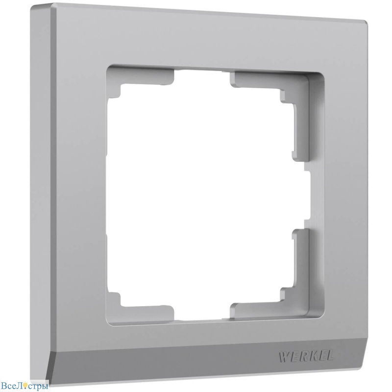 рамка на 1 пост werkel stark серебряный w0011806 4690389161704