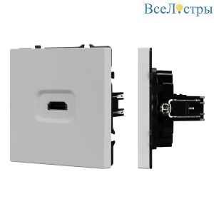 Механизм HDMI розетки Arlight SCT-NOBE-MHD1-SFPL-IS (Никель) 061845