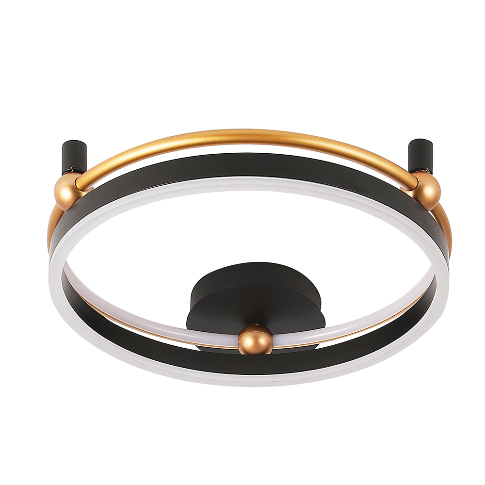 потолочный светильник crystal lux fernando pl48w led black/gold