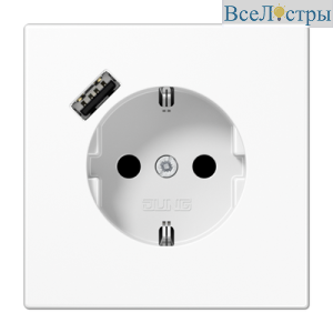 Розетка 2K+З USB Typ A Jung LS1520-18AWW
