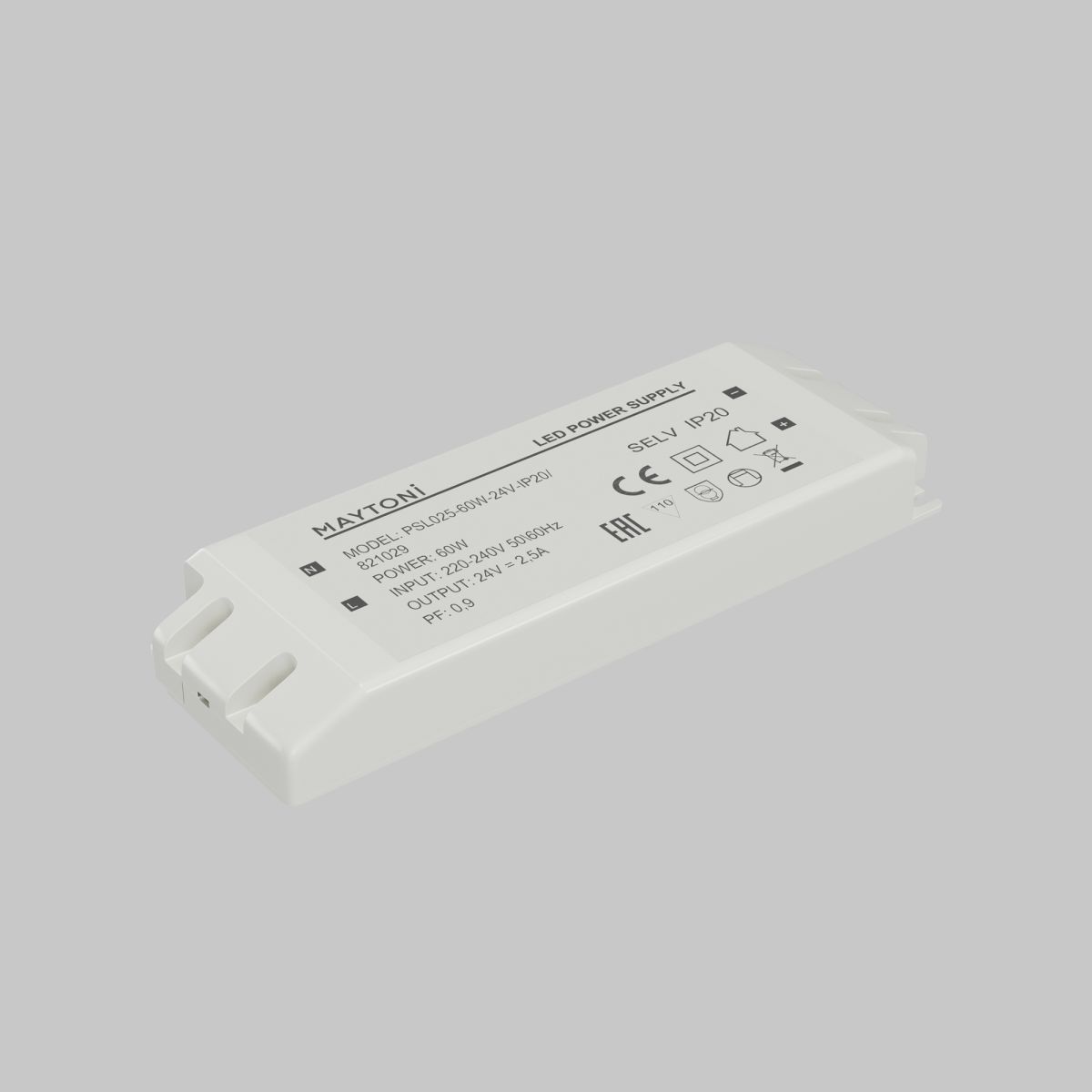 источник напряжения maytoni led strip psl025 24в 60вт ip20 821029
