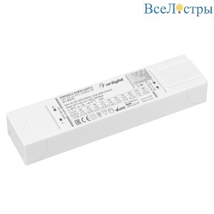 Блок питания Arlight SPV-SP-46-PFC-ZIGBEE-RF (46W, 9-53V, 0.6-1.05A, 2.4GHz) 046173
