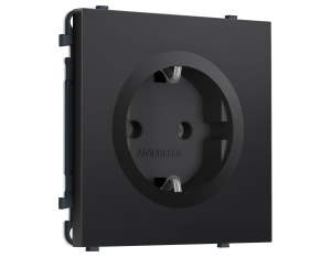 Комплект механизма электрической розетки SIGMA Черный матовый 50Hz 2P+E с/з 16A-250V QUANT PRO Ambrella Volt MS806010 (SP8060, PR141)