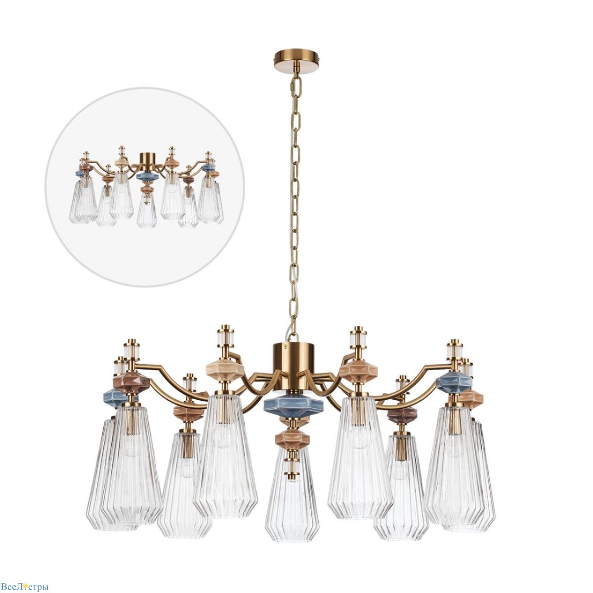 подвесная люстра odeon light modern terra 5414/9