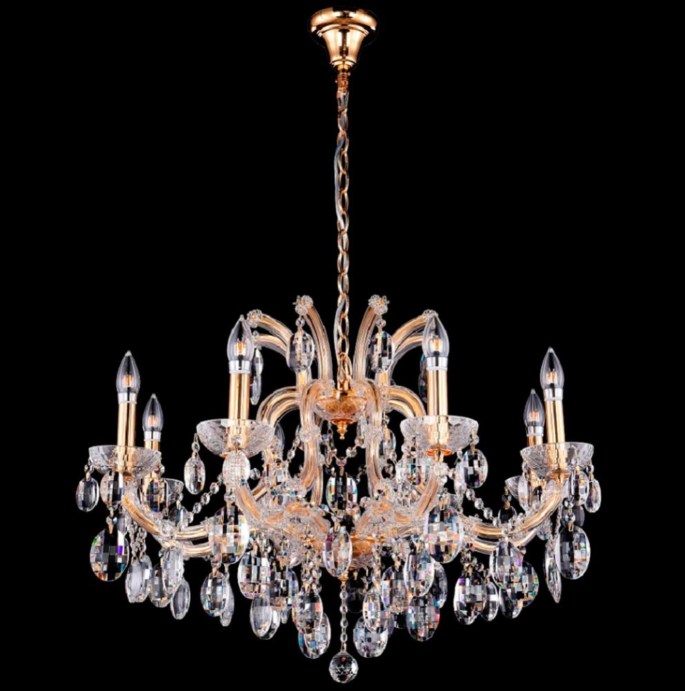 подвесная люстра crystal lux hollywood sp8 gold