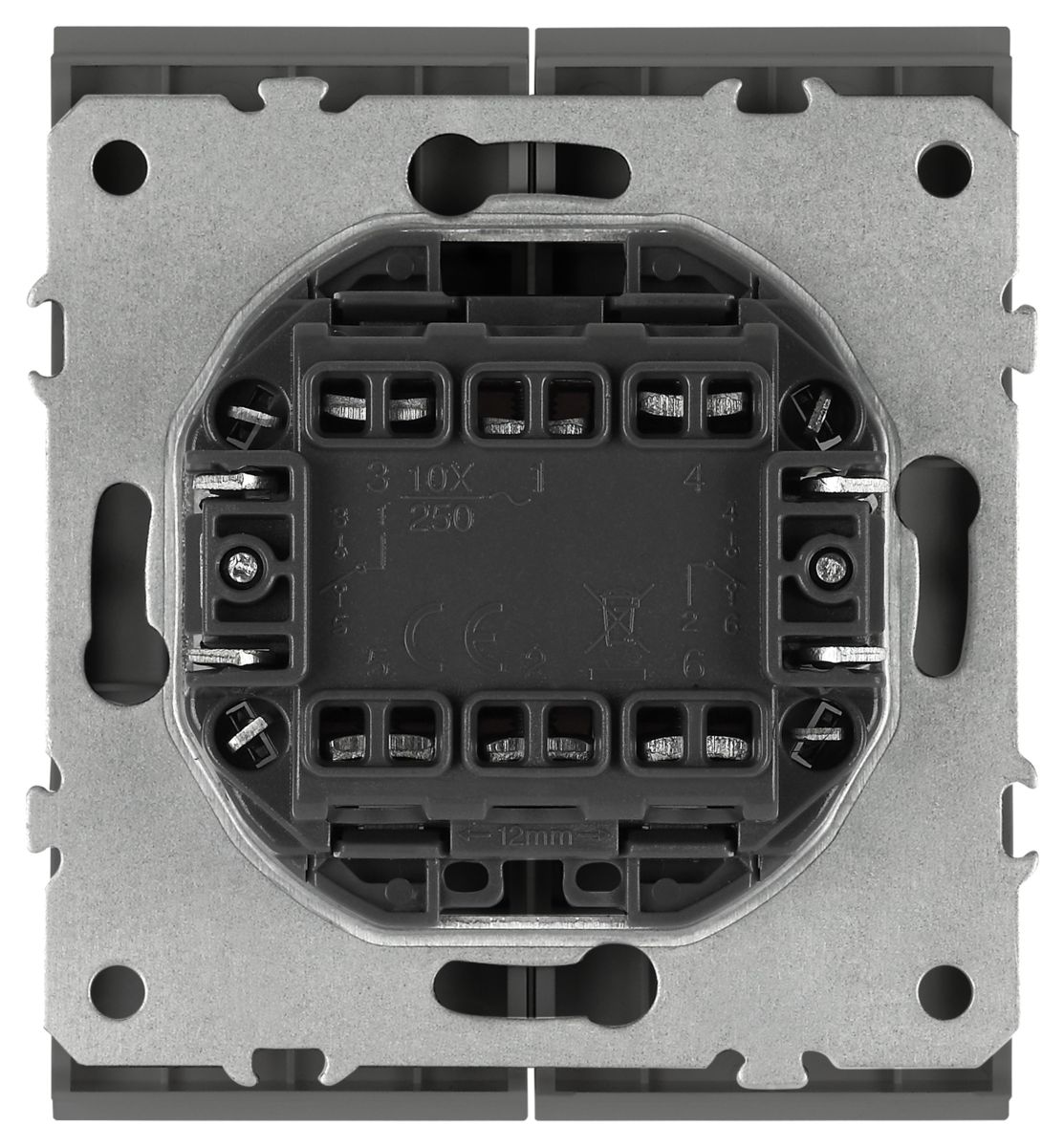 переключатель эра arktik 16-1106-06 двойной 10ах-250в графит б0070369