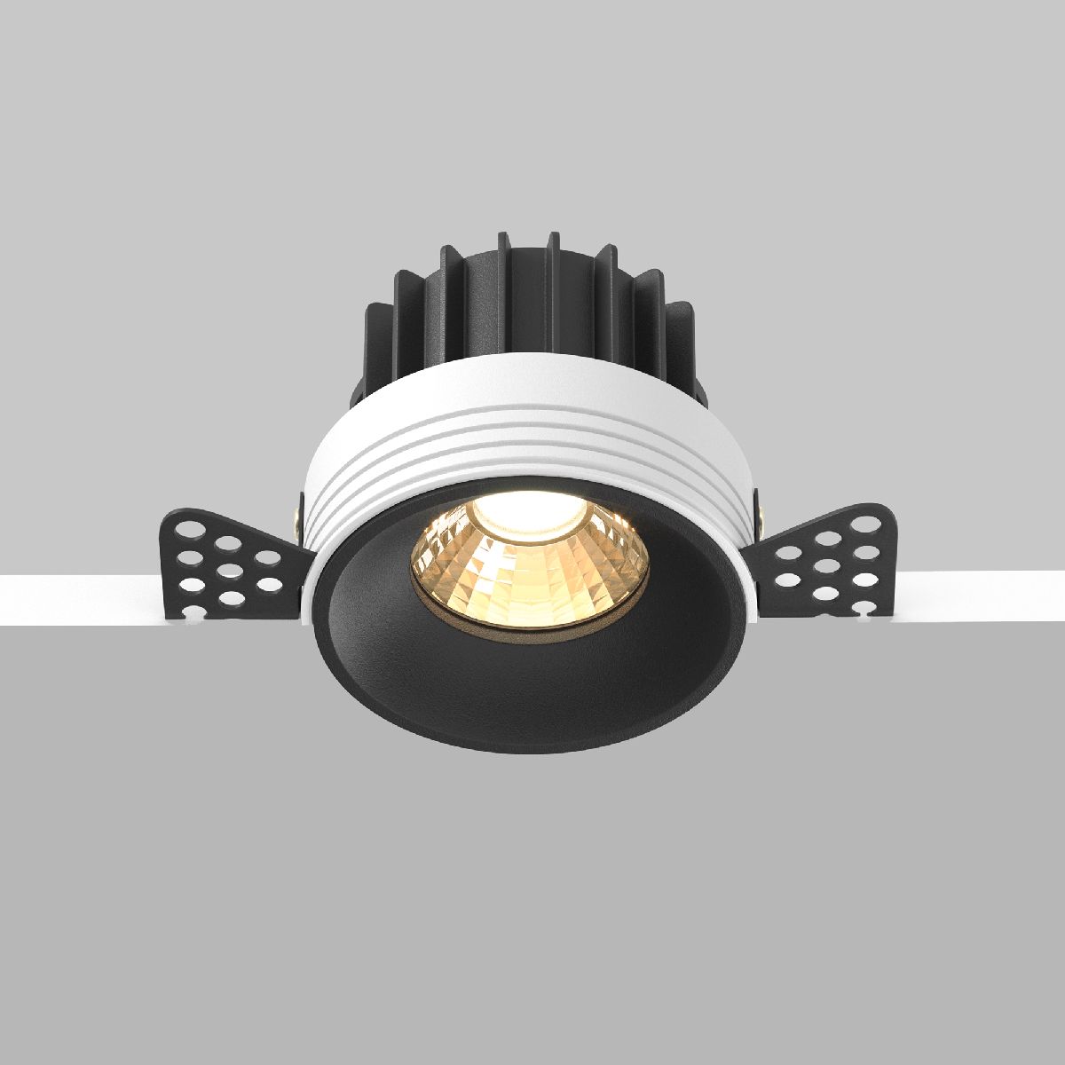 встраиваемый светильник maytoni round dl058-12w2.7k-trs-b