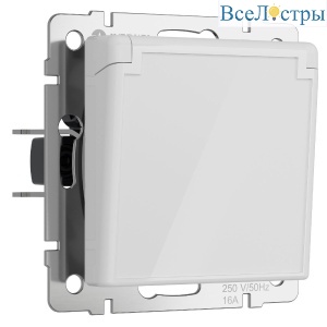 Розетка с заземлением, крышкой и шторками Werkel 4690389197338 W1171241 a064013