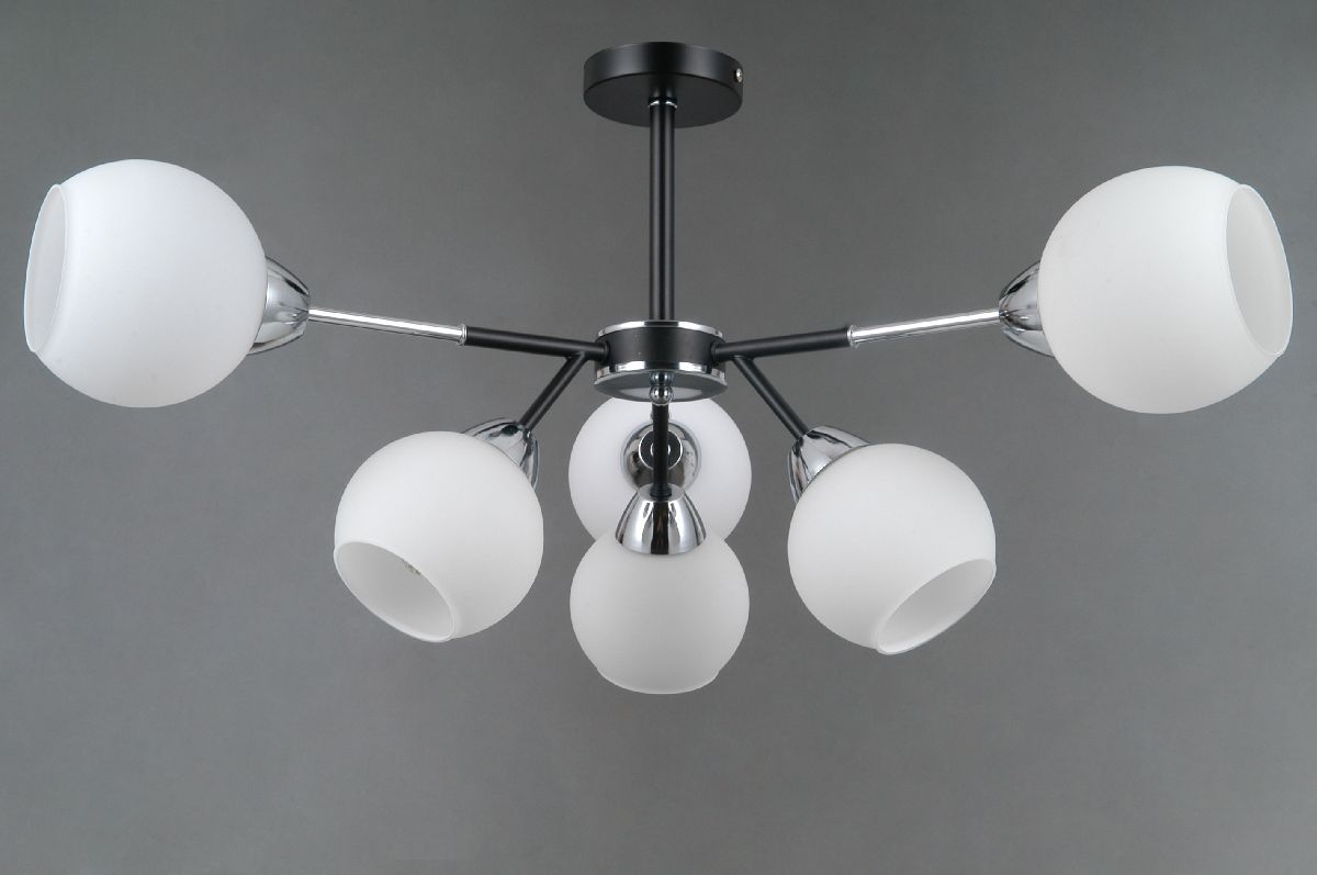люстра на штанге illumico il0715-6csq-24 bk cr libra