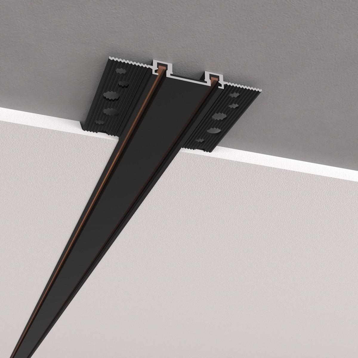 шинопровод магнитный встраиваемый elektrostandard flat magnetic 85130/00 черный a063727