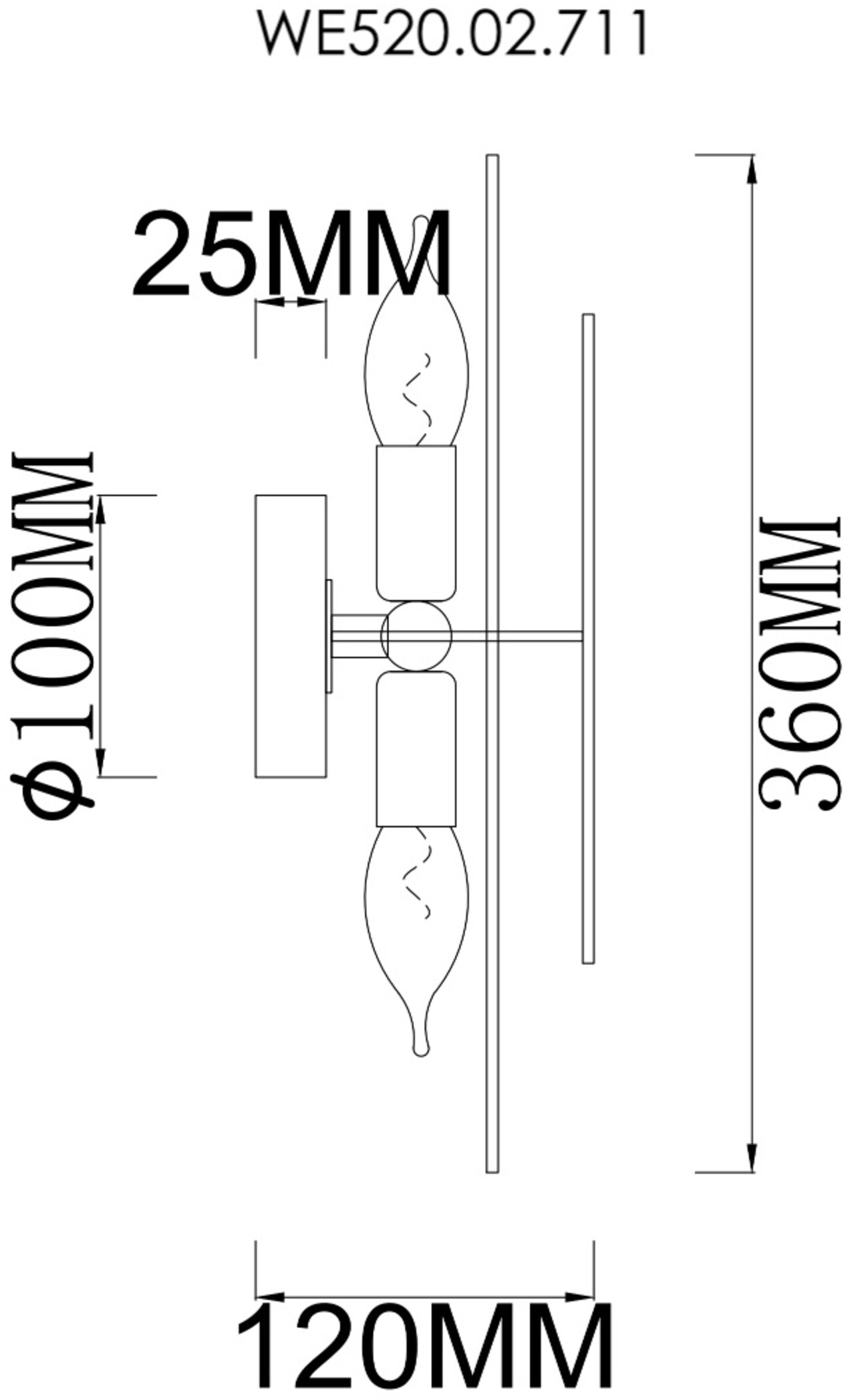 бра wertmark palma we520.02.711