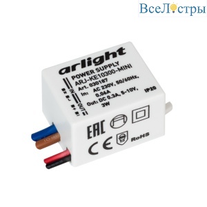 Блок питания Arlight ARJ-KE10300-Mini (3W, 300mA) 030187