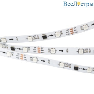 Светодиодная лента Arlight SPI-B30-10mm 12V RGB-PX3 (7.2W/m, IP20, 5060, 5m) 026368(2)