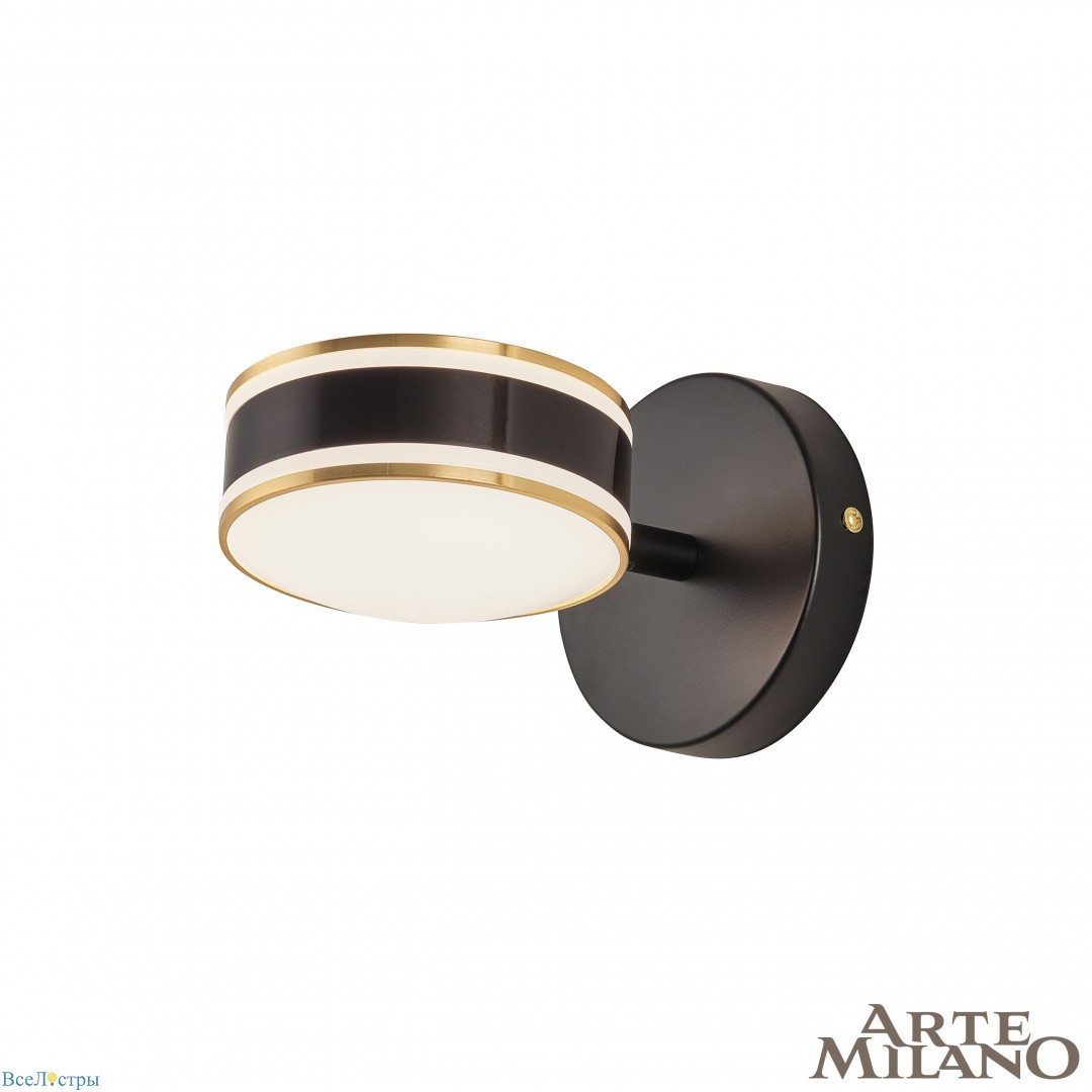 бра arte milano ferrara 277599/1b bk/gd