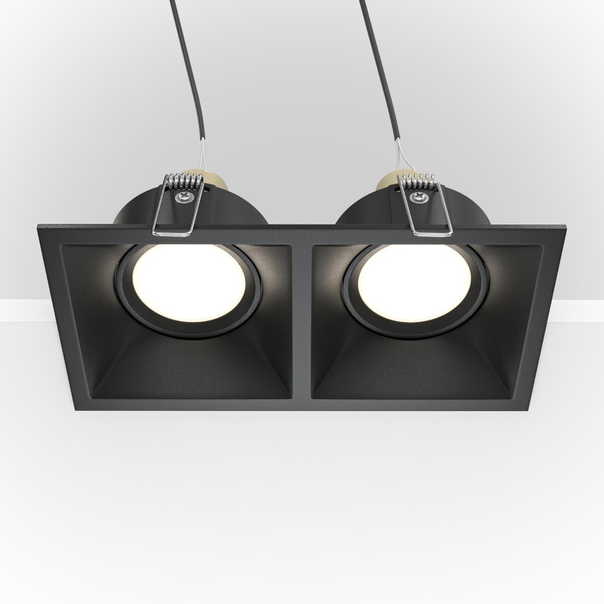 встраиваемый светильник maytoni technical dot dl029-2-02b