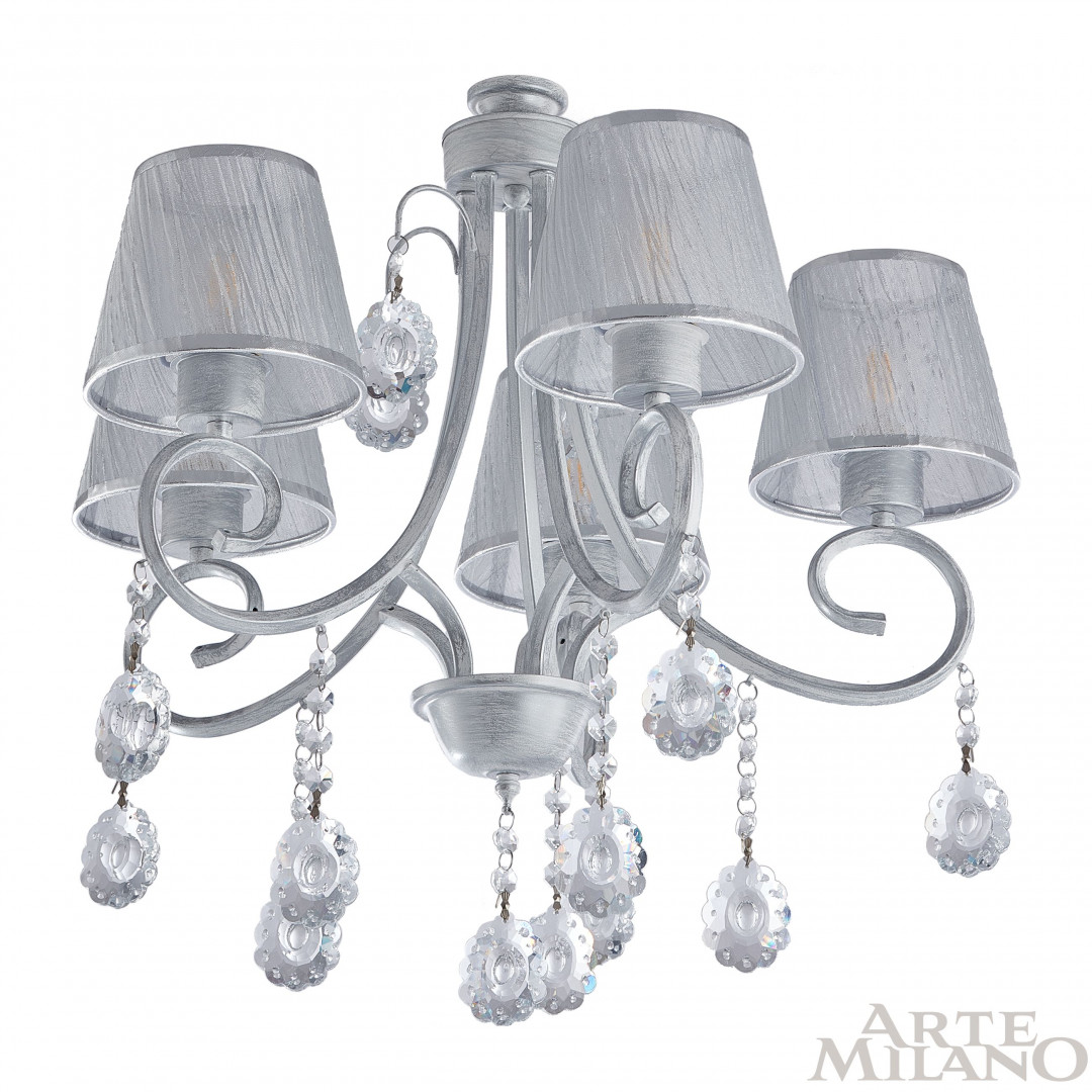 потолочная люстра arte milano amalfi 337146/5 wt+sl