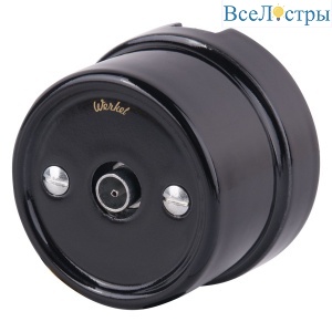 ТВ розетка Werkel (черный) Ретро W5683008 4690389166778 a051449