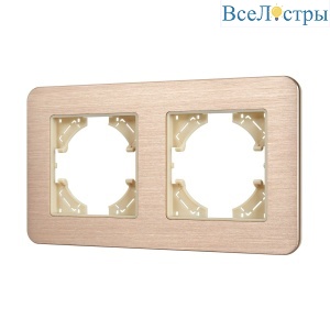Рамка на 2 поста алюминиевая Arlight FRM-AKIRY-AL-2-GD 049726