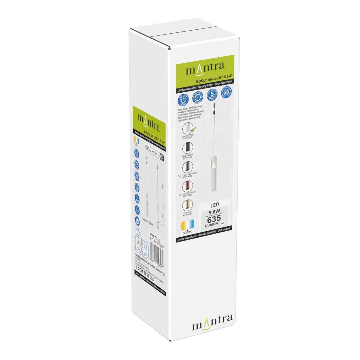 подвесной модульный светильник без основания mantra spark 9323