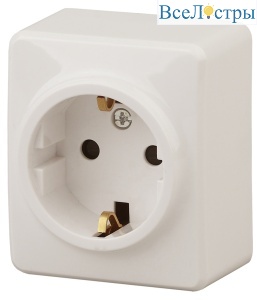 Розетка 2P+E Schuko со шторками Эра 11-2204-02 Б0020689
