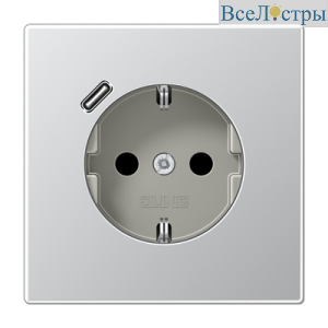 Розетка 2K+З USB Typ C Jung AL1520-18C