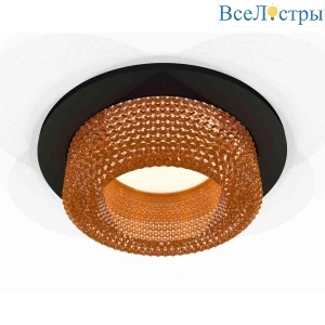 Комплект встраиваемого светильника Ambrella light Techno Spot XC7622024 SBK/CF черный песок/кофе (C7622, N7195)