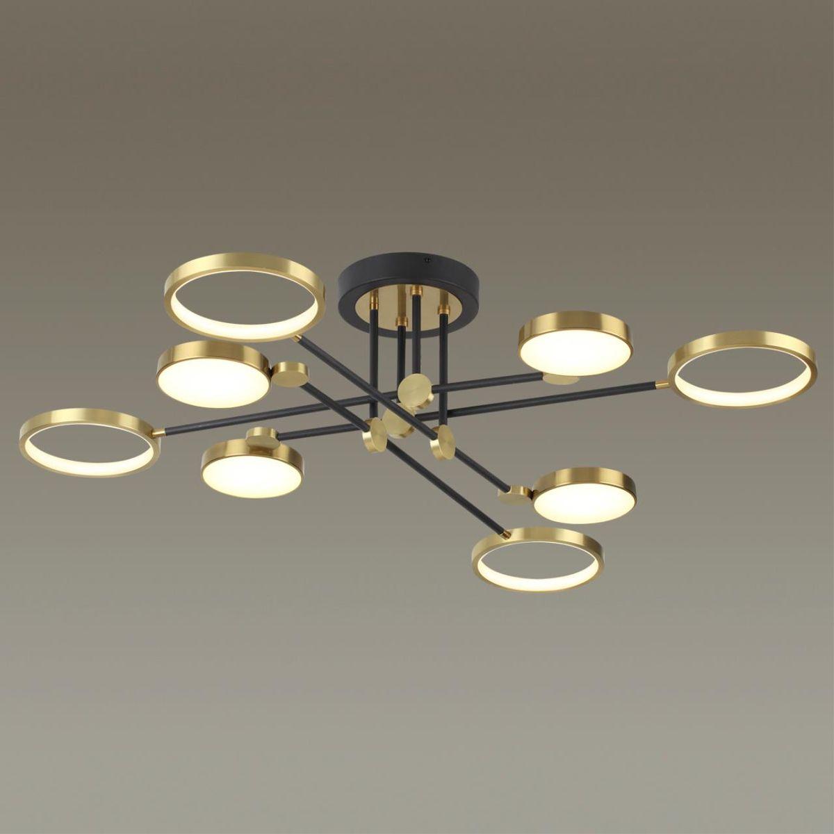 потолочная светодиодная люстра odeon light midcent denzel 4320/75cl