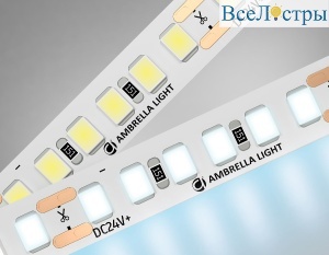 Светодиодная лента Ambrella Light Led Strip 24V Illumination 2835 14,4Вт/м 6500K 5м IP20 GS3213