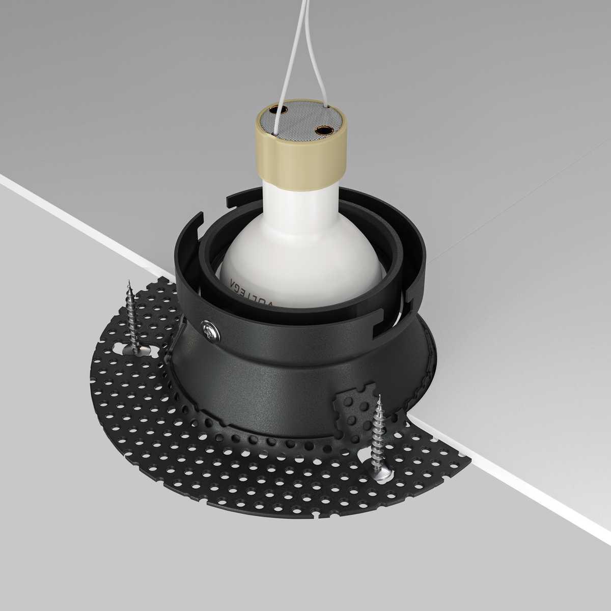 встраиваемый светильник maytoni technical dot dl042-01-rd-b