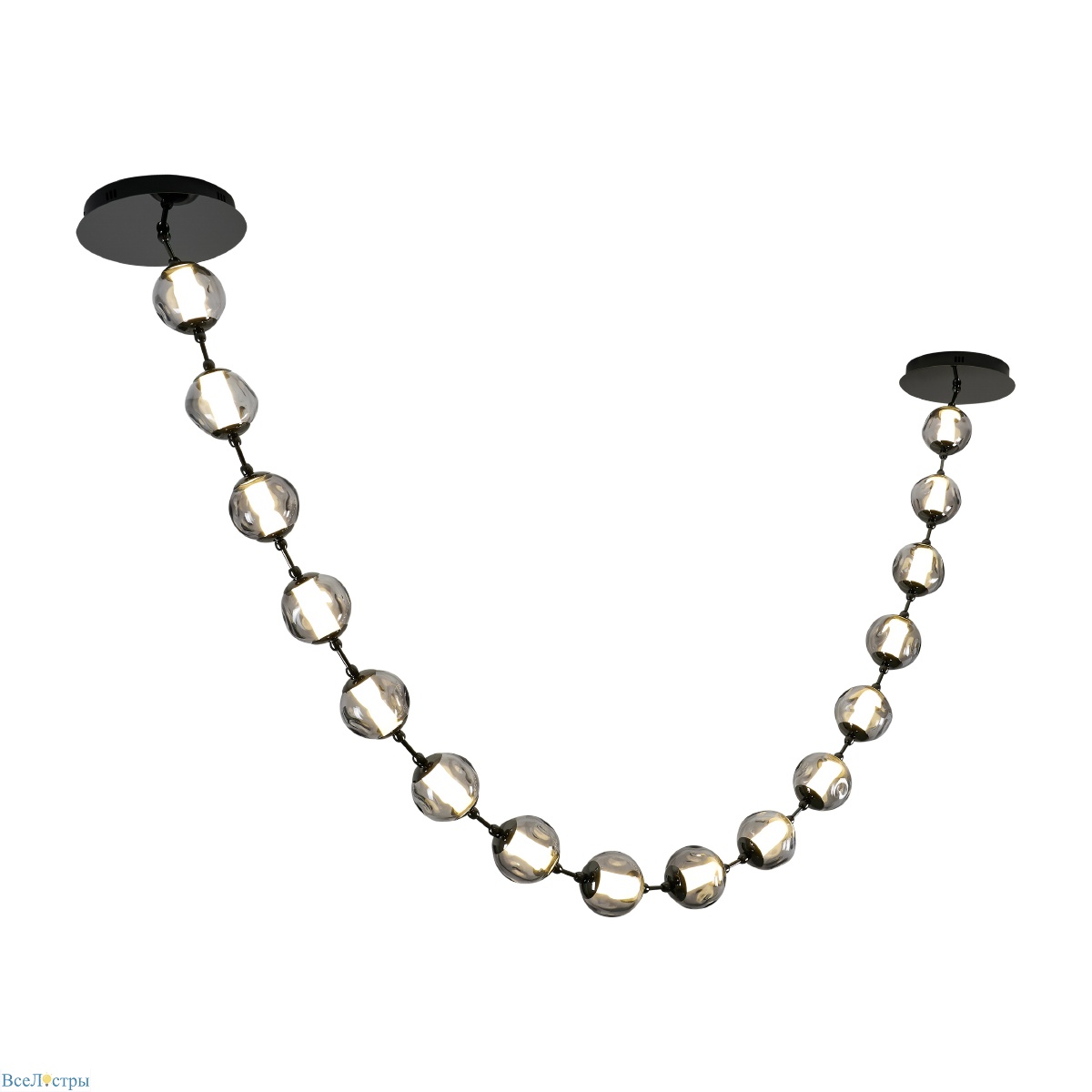 подвесной светильник delight collection od2437a-16 pearl black/smoke